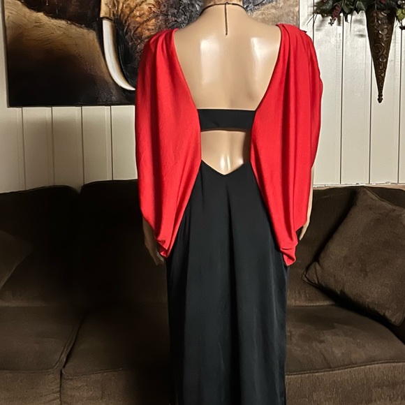 New Leaf California By Samir • Vtg • Large • Black/Red • Elegant • Beaded •Dress - Picture 8 of 14